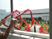 Échelle d'évacuation ignifuge moderne en aluminium rouge et argent pour secours d'urgence, de 3 à 20 mètres