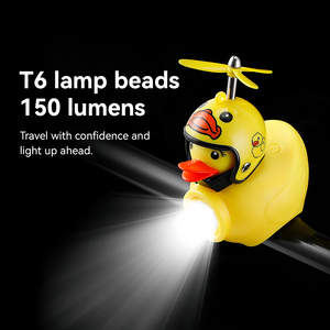 Lumière de vélo en forme de canard jaune, rechargeable par USB, LED pour enfants, scooter, conduite nocturne, étanche, lumière de sécurité pour le cyclisme en extérieur - Product Image 3