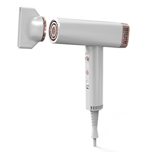 Hair Dryer High Speed Ac Motor 3 Speed Temperature Control Hot Cold Air Magnetic Nozzle Concentrator Diffuser White Black - Product Image 1