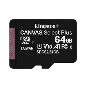 100% Original <span class=keywords><strong>Kingston</strong></span> Canvas Select Plus SDCS2 Tarjeta Micro TF SD 64GB 128GB Tarjeta de memoria Class10 TF Tarjeta SD Hasta 100 Mb/s - Product Image 1