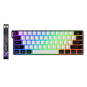 Xvx K61 Membraan Toetsenbord Stille Toets Bedrade Achtergrondverlichting Mini Membraan Toetsenbord Met Pudding Keycaps - Product Image 1