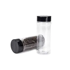 9OZ 250ml Eco-Friendly Spice Plastic Seasoning Bottles With Pepper Shaker Lids Empty PC PP Seasoning Jars Food Salt 4oz Capacity