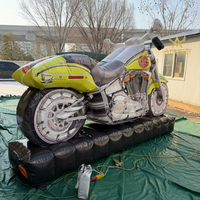 Modèle de moto gonflable de 4 m de long en PVC, ballon de véhicule pour exposition automobile