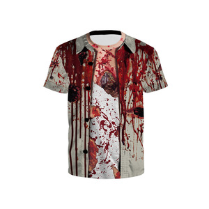 Fitspi Summer Halloween Costumes Bloody Horror Printed t-shirt 3d uomo donna Horror top a maniche corte Cool t-shirt Clothes - Product Image 3