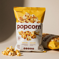Sacs à Popcorn Personnalisés avec Logo Imprimé, Recyclables, Qualité Alimentaire, Résistants à l'Huile, pour Chips et Popcorn