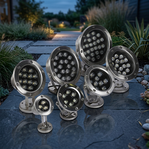 ไฟน้ำพุ LED 48W - โคมไฟสแตนเลสคุณภาพสูงและกระจกนิรภัยสำหรับการแสดงน้ำแบบไดนามิกขนาดใหญ่ - Product Image 2