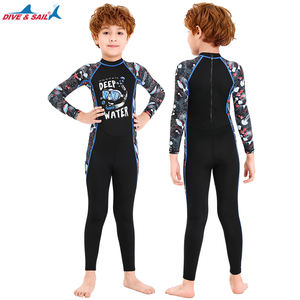 Rash Guard Para Ninos Traje De Bano Para Ninos Bebe Ninos <span class=keywords><strong>Manga</strong></span> Larga Cremallera Trasera Traje De Surf Traje De Buceo Ninas - Product Image 5