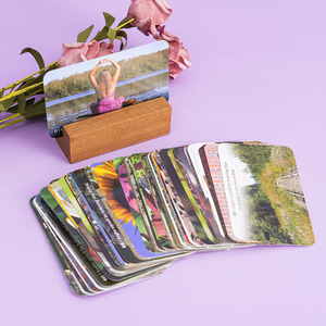 Cartes d'affirmation personnalisées écologiques pour la famille, jeu de cartes romantiques pour relations, texture lin, coins renforcés, format livre de luxe - Product Image 5