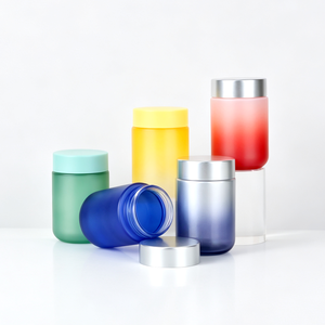 Bocaux en verre ronds ambrés vides avec doublures intérieures blanches et couvercles noirs – Contenants en verre haut de gamme pour crèmes - Product Image 6