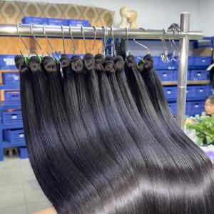 Venta al por mayor de Cutticle Alianed Hair Vendedor 100% Human Hair Weave Bundle,Virgin Raw Straight Human Hair Bundle - Product Image 3