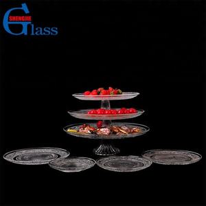 Plato de <span class=keywords><strong>cena</strong></span> de vidrio de alta calidad, juego de platos de ensalada, cargador de vidrio transparente, novedad de <span class=keywords><strong>2022</strong></span> - Product Image 3