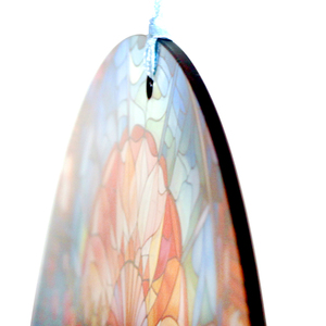 Ornement de Noël Art Déco en vitrail, décoration suspendue pour cheminée ou fenêtre, 16 cm - Product Image 5