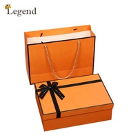 Caja de Almacenamiento de Papel Rígido con Impresión de Logotipo Personalizado, Embalaje de Papel para Ropa, Cajas de Regalo con Tapa y Base de Marca Personalizada con Cinta