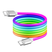 Cable de Datos Magnético Trenzado para iPhone 18, Carga Rápida PD de 240W, Cable de Carga Rápida con Puerto Tipo-C, Cable de Datos Portátil