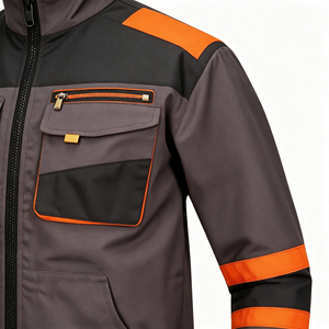 Customizable High Visibility Safety Workwear Set for Men, Including Reflective Jacket and Trousers - Product Image 3