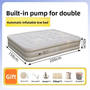 Cama de aire inflable de tamaño doble para 2 personas de alta altura, plegable con bomba eléctrica moderna para ARENA, <span class=keywords><strong>playa</strong></span>, Camping, tela de PVC suave - Product Image 5