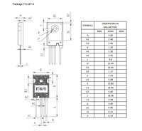 MOSFET de puissance SiC à canal N à haute tension de blocage M1A080120L1 TO-247-4