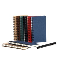 Cuaderno de Bolsillo de Cuero Tamaño B7, Tapa Dura, Portátil, con Costuras Reforzadas, para Oficina, Regalo, Personalización con Logotipo Publicitario