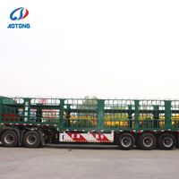 Semi-remorque de transport d'animaux à double étage, remorque porte-conteneurs pour bétail, remorques de camion à clôture