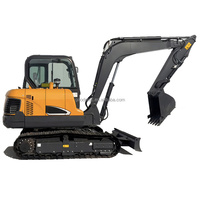 Mini-excavatrice compacte sur chenilles de 6 tonnes et petite pelle hydraulique pour la construction urbaine