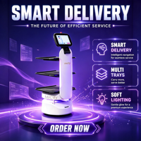 Robot de livraison de nourriture MiCity au prix d'usine, 3 plateaux, capacité de charge de 30 kg, robot serveur de restaurant avec commande à distance par application, robot en libre-service