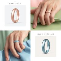 Bagues de fiançailles en silicone, 5.5mm de large, 2mm d'épaisseur, élastiques de mariage, variété Multipack 1-7