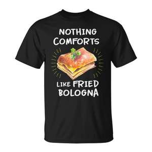 Camiseta con diseño de sándwich de Boloña frita, comida reconfortante, estilo italiano, regalo para amantes de la gastronomía - Product Image 1