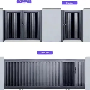 Puertas giratorias plegables deslizantes de doble apertura de aleación de aluminio automáticas para patio de Villa de lujo ligeras modernas duraderas - Product Image 5