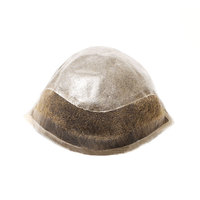Vente directe usine : Perruque toupée homme de haute qualité, confortable à porter, prix de gros, 100% cheveux humains, pour cheveux clairsemés
