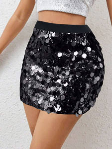 2025 nuovo Designer europeo <span class=keywords><strong>gonna</strong></span> corta Sexy Glitter Clubwear per le donne festa di primavera minigonne di paillettes di moda matura - Product Image 3