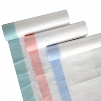 Sacs poubelles biodégradables en plastique recyclé noir et blanc écologiques personnalisés avec cordon de serrage, en rouleau