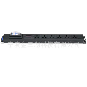 Regleta de alimentación PDU de 6 tomas 220V con pantalla LED, enchufe de extensión industrial - Product Image 1