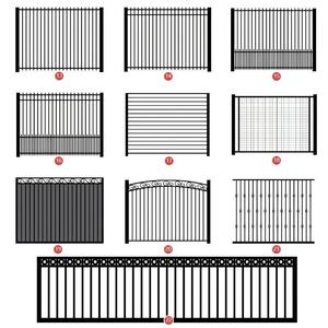 Clôture en acier pour <span class=keywords><strong>terrasse</strong></span>, <span class=keywords><strong>design</strong></span> décoratif, panneau tubulaire en fer forgé avec anneau, 2400 x 1200 mm - Product Image 4