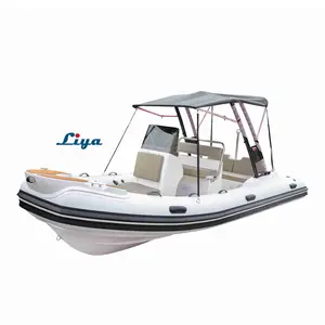 Black aluminum rib Boat rib 640lightweight fishing boat for sale inflatable boat luxury PVC/Orca Hypalon High Speed