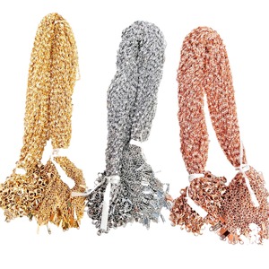 สร้อยคอเหล็กกล้าไร้สนิม 45 ซม. 0.5x4.5 มม. สีทอง สร้อยคอคลาวิเคิล ใส่ได้ทุกวัน - Product Image 3