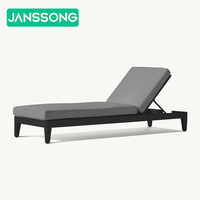 Chaise longue en aluminium Resort Beach Sunbed Villa Patio Furniture Set Luxury Outdoor Furniture Set Hotel Garden Pool Lounge Chair