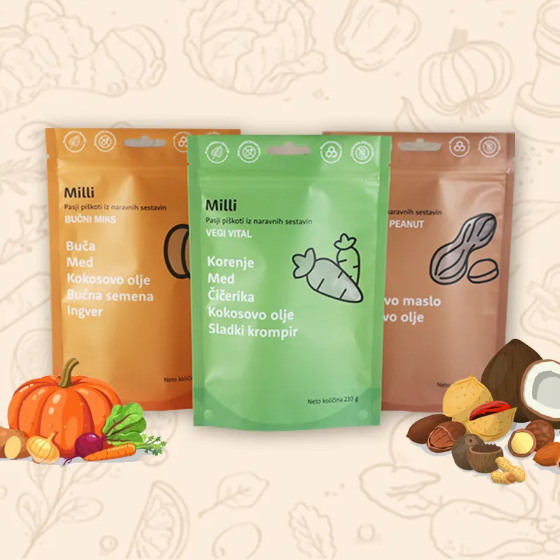Venta al por mayor de fábrica china MOQ bajo 500PCs Paquete de alimentos Nut Coffee Candy Mylar Bag Personalizar la impresión Cremallera Stand Up Pouch