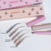 Vente en gros Crayon à sourcils crème personnalisé Crayon à sourcils double tête pour les yeux de maquillage Stylo à sourcils naturel cosmétique longue durée avec pinceau