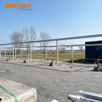OEM Ticari Güneş Paneli Kanopi Zemin Temel Montaj Rafı Beton Bazaları Eloksallı Yüzeyli Güneş PV Otopark Braketleri