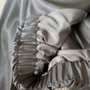 Vintage <strong>Brown</strong> Textured <strong>Leather</strong> Fashionable Formal Style Zipper Closure Breathable Cotton Polyester for Autumn <strong>Men</strong> s <strong>Jackets</strong> - Product Image 5