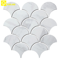 Pas cher usine maison mur sol classe haute qualité blanc géométrie céramique hexagone mosaïque carrelage