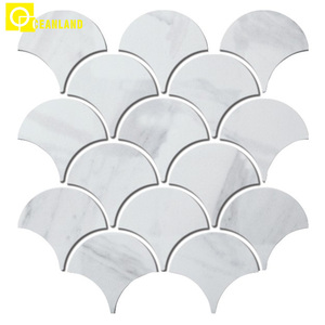 Pas cher usine maison mur sol classe haute qualité blanc <span class=keywords><strong>géométrie</strong></span> céramique <span class=keywords><strong>hexagone</strong></span> mosaïque carrelage - Product Image 5