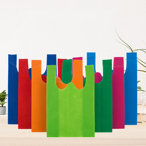 Bolsa de Camiseta Reutilizable de PE Ecológica con Logotipo Personalizado, Troquelada, No Tejida, para Compras en Supermercados y Exposiciones - Product Image 1