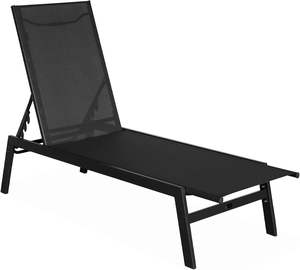 Tumbona Moderna de <span class=keywords><strong>Textilene</strong></span> Resistente para Piscina, Silla Reclinable Ajustable e Impermeable para <span class=keywords><strong>Playa</strong></span>, <span class=keywords><strong>Cama</strong></span> de Descanso para Jardín y Patio - Product Image 4