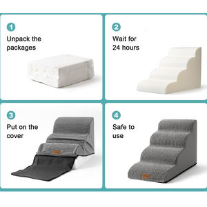 <span class=keywords><strong>Escalier</strong></span> <span class=keywords><strong>pour</strong></span> <span class=keywords><strong>chien</strong></span> en 2 étapes et plus Marches <span class=keywords><strong>pour</strong></span> animaux en microfibre grises remplies d'une éponge en mousse Produits confortables <span class=keywords><strong>pour</strong></span> animaux de compagnie - Product Image 4