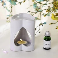 Offre Spéciale – Brûleur d'huiles essentielles en céramique en forme de cœur, vente en gros, couleur et logo personnalisables, pour diffuseur d'aromathérapie et porte-encens