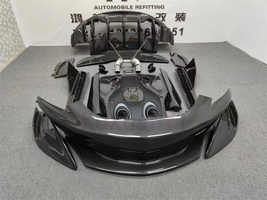 Para <span class=keywords><strong>Mclaren</strong></span> 540C 570S 570GT actualizado <span class=keywords><strong>600LT</strong></span> estilo fibra de carbono seco parachoques delantero falda lateral parachoques trasero cubierta trasera Kit de carrocería - Product Image 3