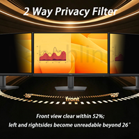 Filtro de Privacidad Antiespía de Doble Cara, Antideslumbrante, Protector de la Vista, Antihuellas, Película Removible para Monitor de PC Dell de 21.5 Pulgadas 16:9