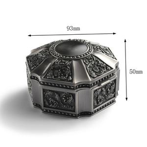 Caja de Joyería Metálica Retro de Estilo Europeo con Diseño de Rosa, Caja de Joyería de Alta Gama, Personalizable para Regalo - Product Image 5