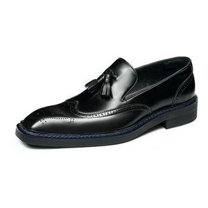 Zapatos de Cuero para Hombre de Alta Gama, Estilo Británico, Formales de Negocios, Negros, Casuales, con Aumento de Altura, de Piel Vacuna, Nuevos y de Lujo - Product Image 5